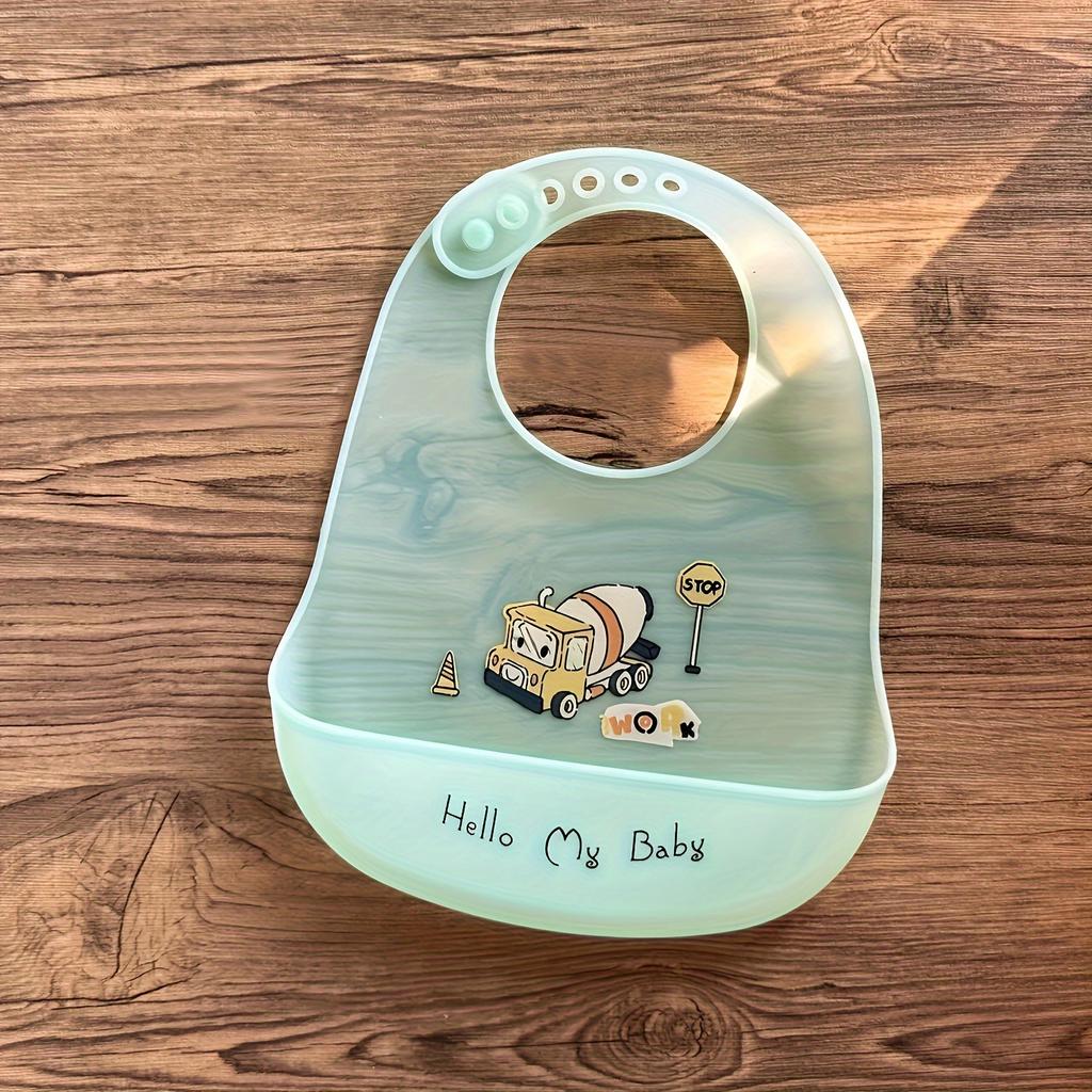 Soft Adjustable Silicone Baby Bib, Durable and Skin-friendly. Perfect for Toddler Daily Feeding.