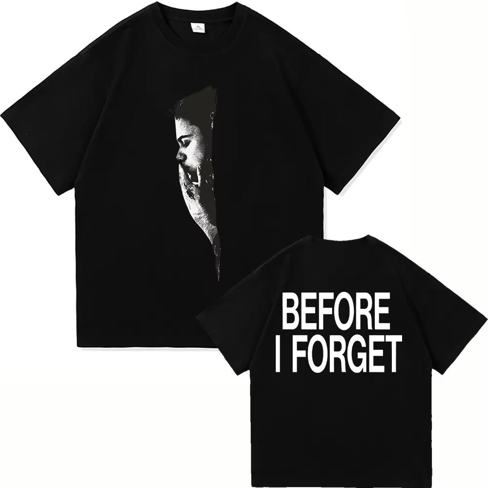 The Kid Laroi Before I Forget Tee Shirt 2026 New Album Menwomen Clothing Harajuku High Quality Tops pure Cotton TShirts Vintage