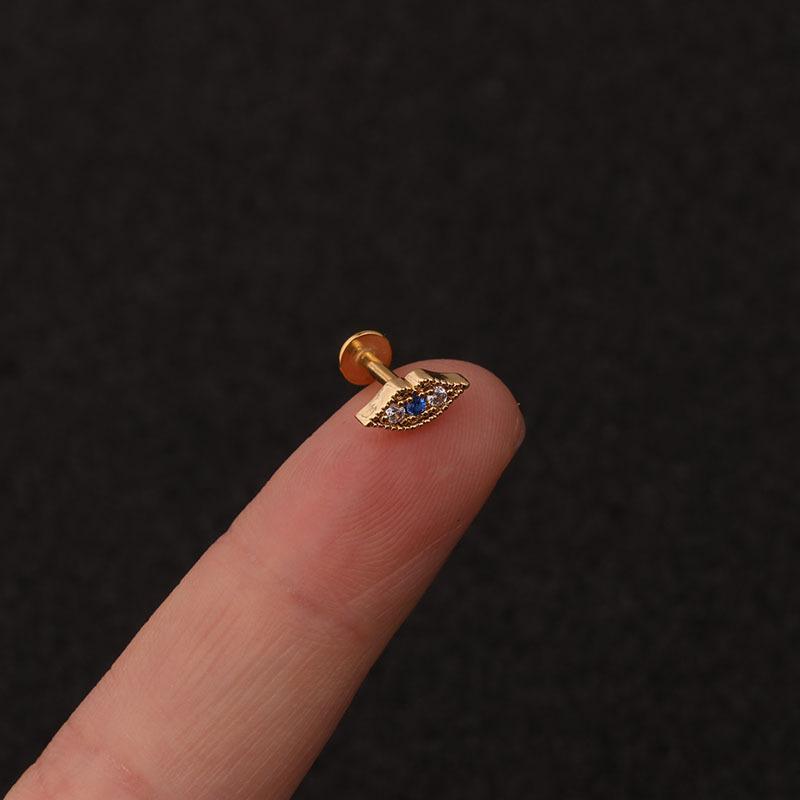 exquisite Flower Puncture Earring Screw lady's Butterfly gift Ear Bone Nail Twist Ball Ear Nail Stainless Steel  Jewelry