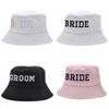 Bride Embroidered Fisherman Hat For Summer Sun Protection With Wide Brim