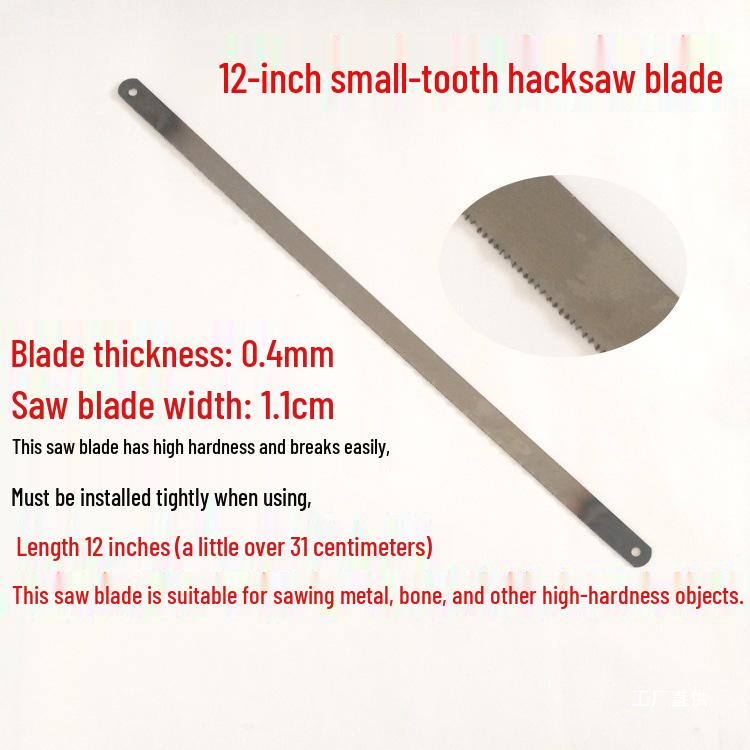 Hacksaw Frame - Handheld Steel Saw for Woodworking and Metal Cutting