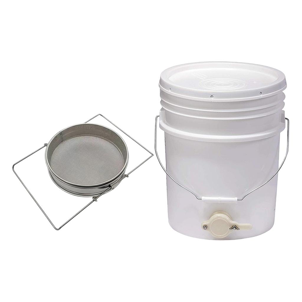 Honey Bucket with Strainer Syrup Storage Soybean Oil Bucket Barrel Dispenser Honey Pail Tool Extractor Equipment Household Use
