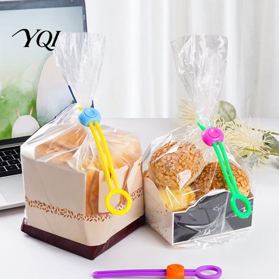 Multifunctional Silicone Straps for Pets Food Sealing Straps, Flexible Reusable Storage Cable Ties Push Type Lock Object Fixing with Safety