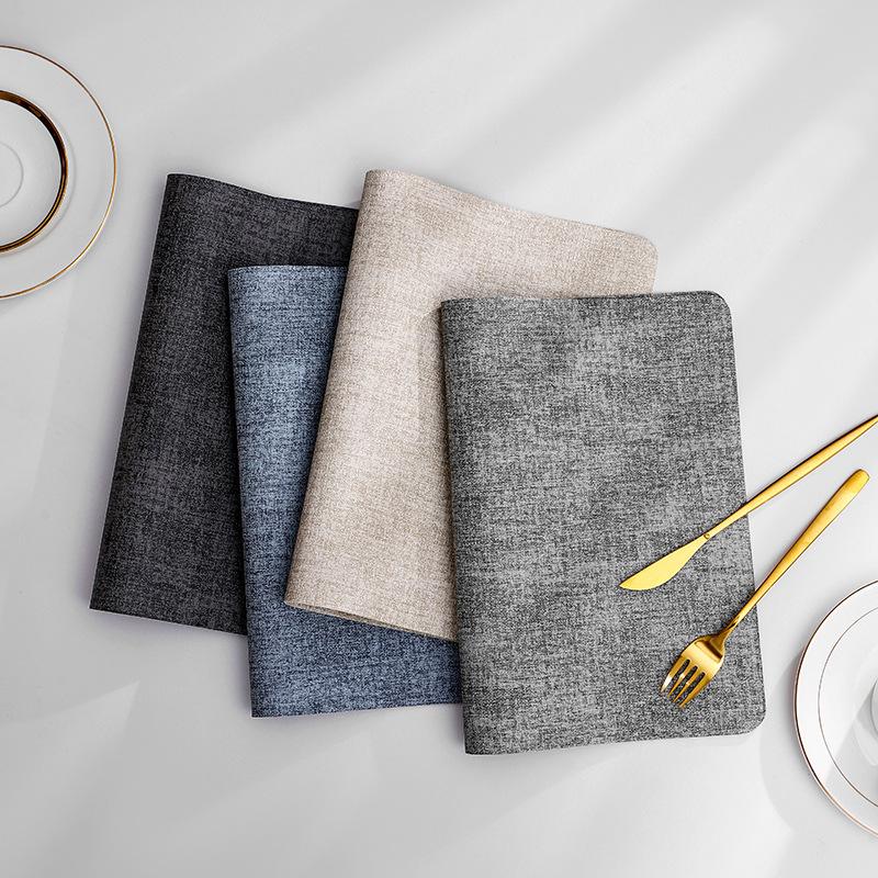 Leather placemat ins wind cloth pattern creative placemat waterproof and oil-proof table mat Nordic style western food pressure insulation mat