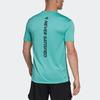 Adidas Alphabet Logo Print Round Neck Short Sleeve T-Shirt Men Tops Green HT9057