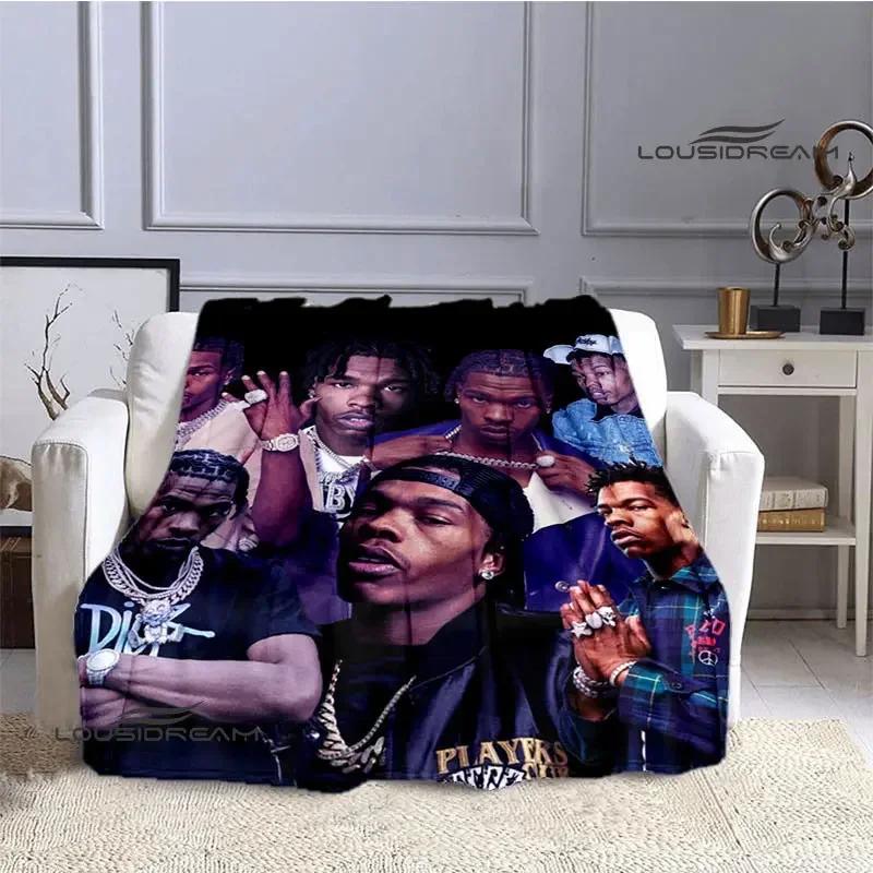 Hip -hop Singer Lil Baby Printing Blanket Picnic Blanket Warm Flannel Blankets Bed Linings Blankets for Beds Birthday Gift