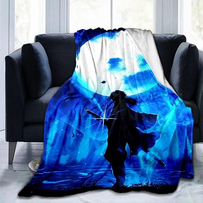 Popular Games Genshin Impact Printed Blanket Flannel Warmth Soft Plush Sofa Bed Throwing Blankets Plush Throwing Anime Blanket
