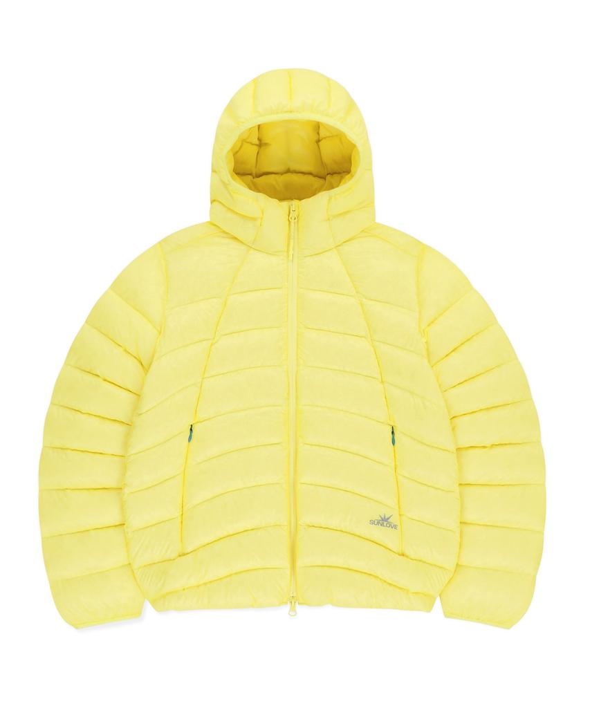 Sunlovetour Hooded Fly Light Down Jacket Yellow