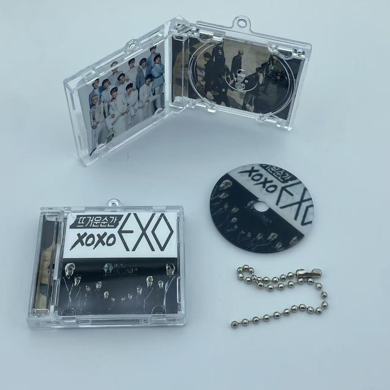 Мини-CD-брелок для ключей K-POP группы EXO с функцией воспроизведения музыки NFC