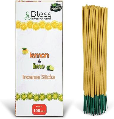 Lemon and Lime 100%-Natural-Incense-Sticks Handmade-Hand-Dipped Organic-Chemicals-Free for-Purification-Relaxation-Positivity