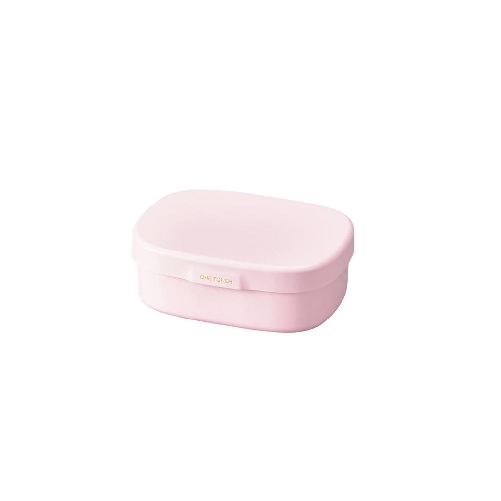 Tatsumiya HAKOYA Lunch Made In Microwave and Dishwasher Safe Quick-Wash Box, One-Touch, Japan, Small, 400ml, Pink,
