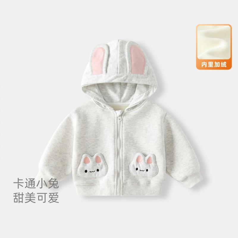 Girls Jacket 2026 Toddler Cotton Soft Fleece Outerwear 1-3 Years Old Baby Casual Open Front Cardigan