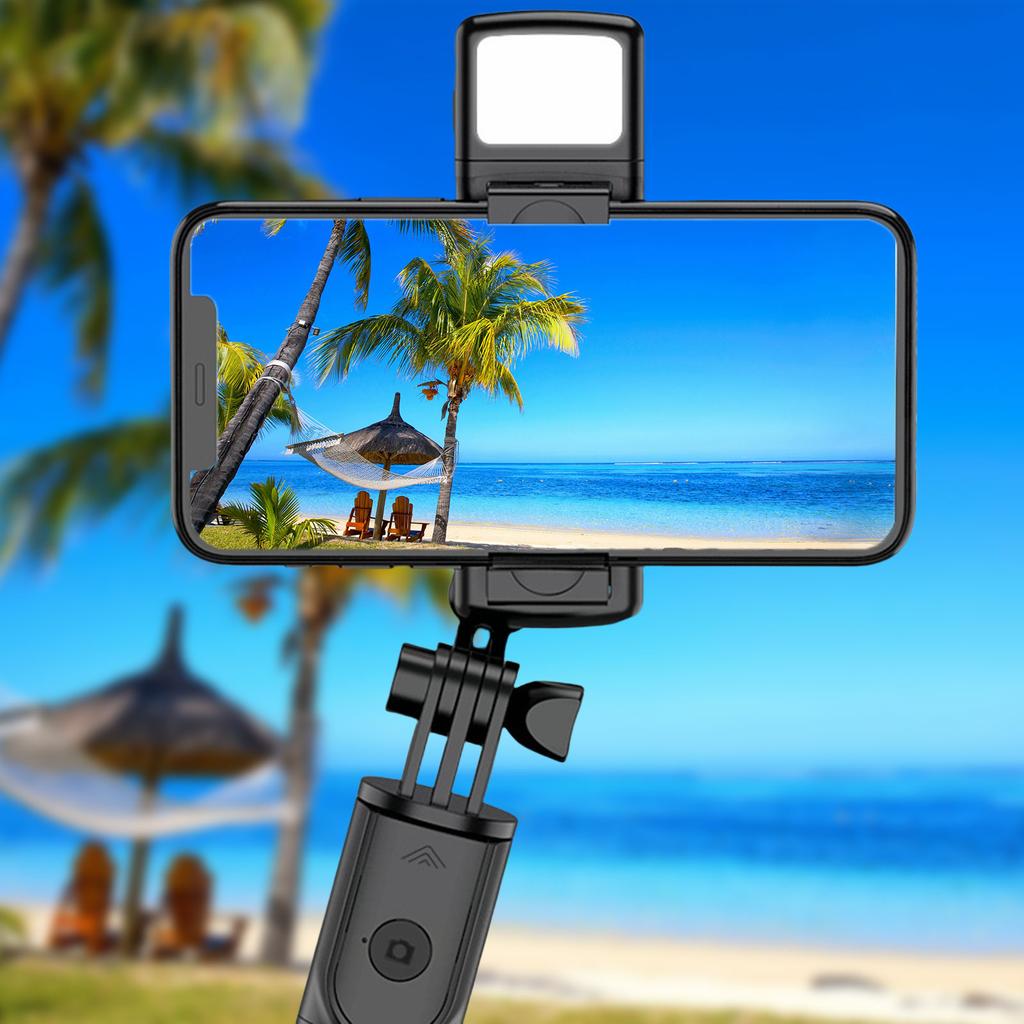 Extendable Mobile Phones Tripod with Rechargeable Wireless Remote Shutter Multifunctional Smartphones Holder Stand
