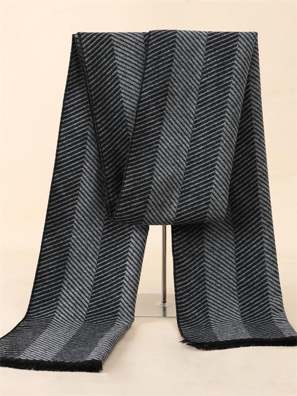 RUNMEIFA  Classic Autumn & Winter Warm Plaid Man Scarf Cashmere Wool Panama Soft Striped Long Scarf High Quality 40 Colors