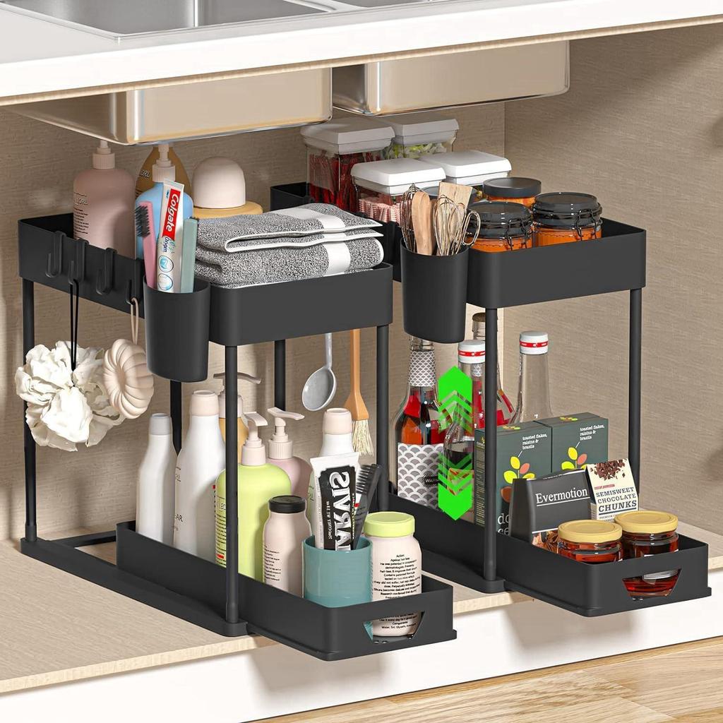 Pull-out Storage Rack for Kitchen and Bathroom