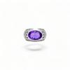 Natural Amethyst ring, 925 Sterling Silver Jewelry, Oval Amethyst, Gift for mother