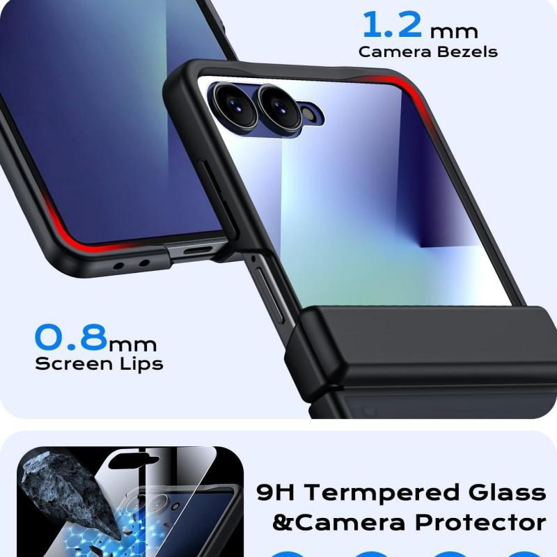 Galaxy Z Flip 8 Case With Magnetic Snap-on Design Frosted Matte Finish Full Coverage Protection Built-in Screen
