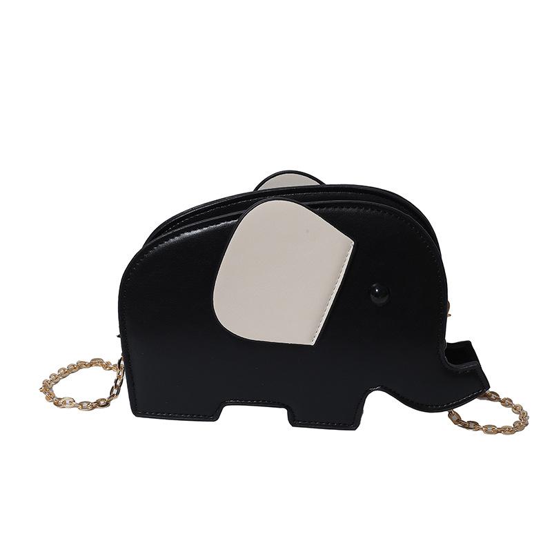 

Cute small bag 2025 new Japanese cartoon shoulder bag ins Internet celebrity girl baby elephant versatile small round bag pu чёрный