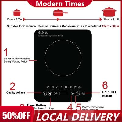 Induction Cooker 2200W 220V Electromagnetic Furnace Power Electric Newest Voltage Waterproof Induksi Cooker