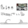 Throttle Cable Bracket 4150 4160 Series Throttle Brackets Billet Adjustable Aluminum (Silver)
