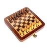 Stonecraft Handmade Premium Wood - Height 18cm X Width 18cm Chess Set - Rosewood Folding Magnetic Set with Storage Space