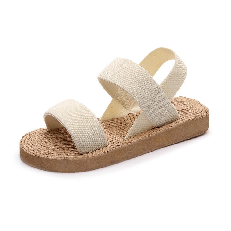 Women's Summer Wedge Sandals: Casual Elastic Strap Flip-Flops for Beach & Outdoor Activities