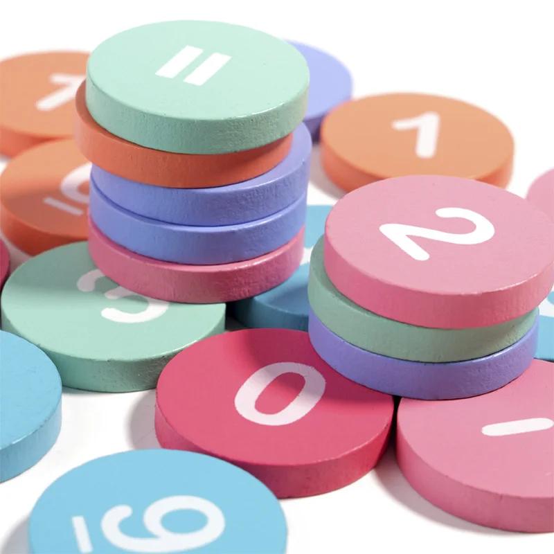 Kids Wooden Number Board Cognitive Matching Addition Subtraction Operation Montessori Logical Thinking Training Math Toys Gifts