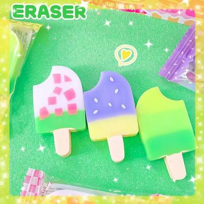 Goma de Borrar de Helado Linda Goma de Borrar Novedad Goma de Borrar Sin Marcas Paleta Lápiz Goma Escuela Oficina
