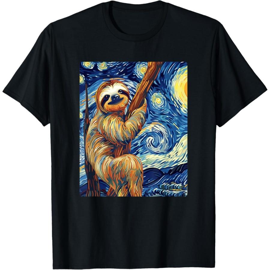 Starry Night Sloth T-Shirt S