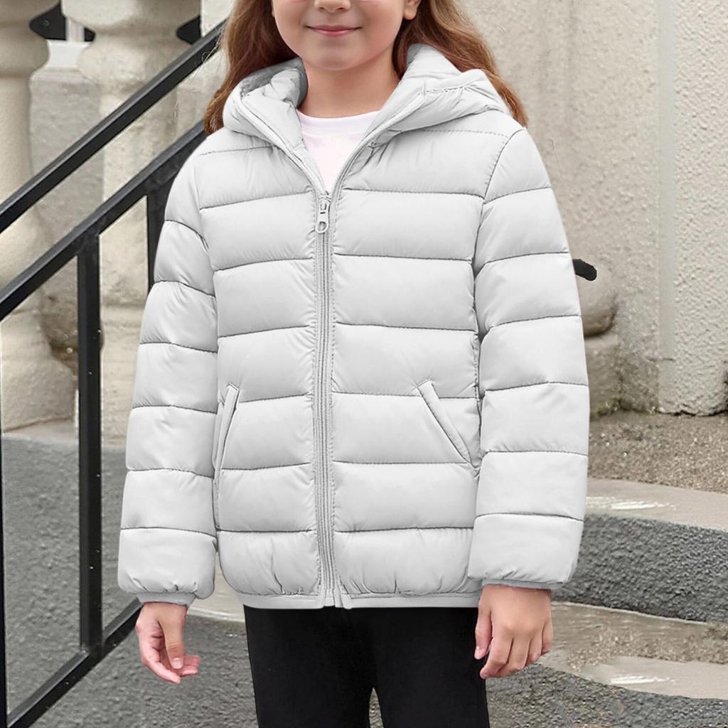 Giacca Imbottita Calda in Cotone a Manica Lunga per Bambini e Bambine, Capo d'Abbigliamento Esterno per Bambini Piccoli e Grandi