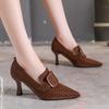 2025 New  Fashion Women High Heel Shoes Girl Black Casual Shoes Temperament Vintage Shoes Party Dress  Ladies Pumps