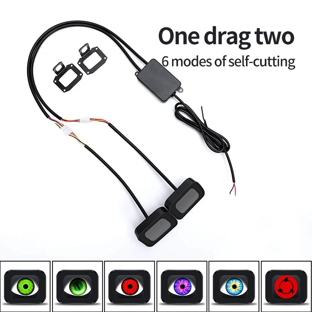 

Motorcycle Decorative Light 6 Modes 12-36V LED Dynamic Devil Eye Lights Rearview Mirror Demon Eye Motorbike Retrofit Kits.