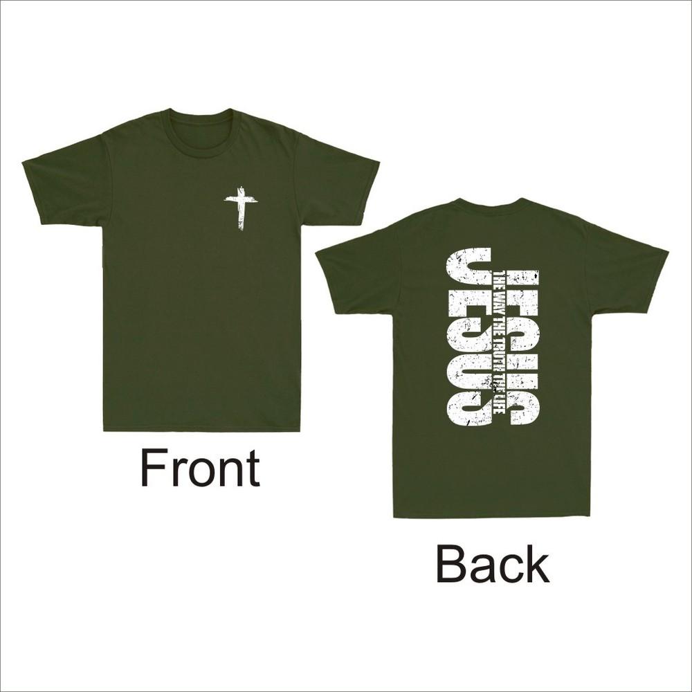Jesus The Way The Truth The Life Christian Cross Religious Bible Unisexs Tshirt