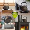Cast Iron Teapot (1200ml Large Capacity) with Infuser, for Stovetop Use, Sakura Design, Enamel Coated Silicone Handle