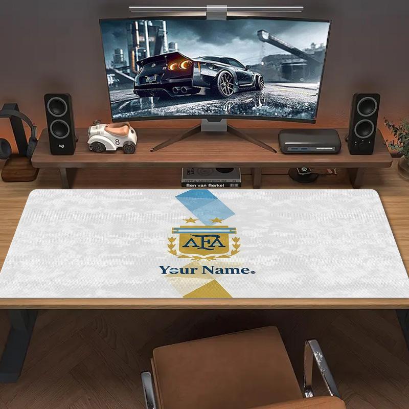 Messi Custom Name Large Size Mouse Pad Large Gaming Table Cushion Nonslip Laptop Tablet Big Mousepad Xxl Mat Mini Pc Playmat With Lock Edge Custom Nam