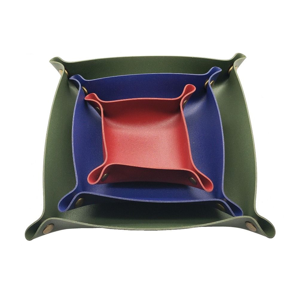 Large Capacity Table Storage Box Foldable Storage Tray  for Jewelry Phone Key Wallet Coin