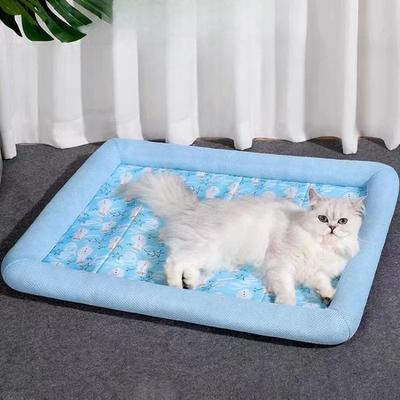 S-XL Summer Cooling Pet Cat Bed Cushion Ice Pad Dog Sleeping Square Mat for Puppy Dogs Cats Pet Kennel Top Quality Cool Cold