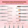 Nail Art Brushes Set,10pcs Nail Brushes for Nail Art with Nail Liner Brush and Nail Dotting Pens Professional Double-Ended Nail Art Brush Kit For