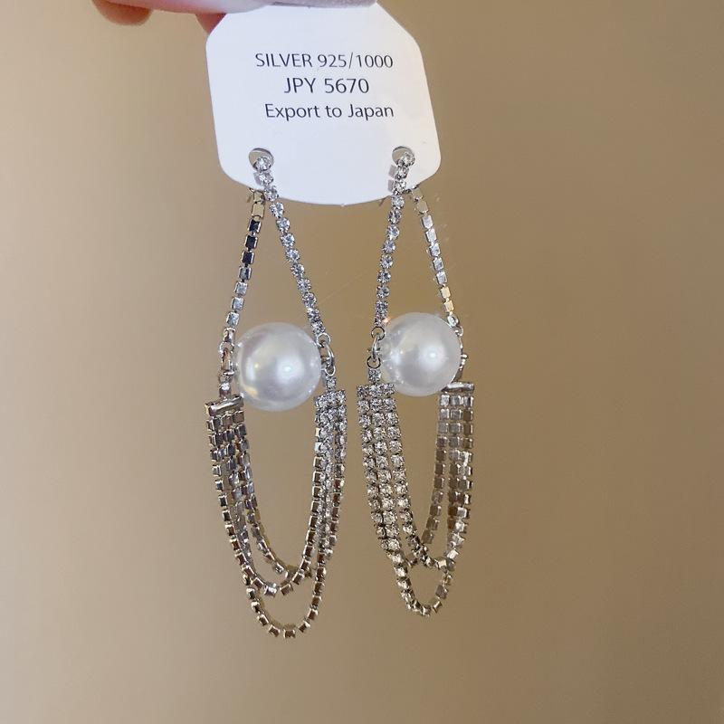 Sweet Super Fairy Flower Fringed Earrings Internet Celebrity Temperament Girl Stud Earrings Earrings Korean New Earrings