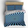 Radiating Blue Striped Pattern. Bedding Sets Duvet Cover Sets Duvet Covers Pillowcases(1* Duvet Cover 2* Pillowcases Without Duvet Insert)