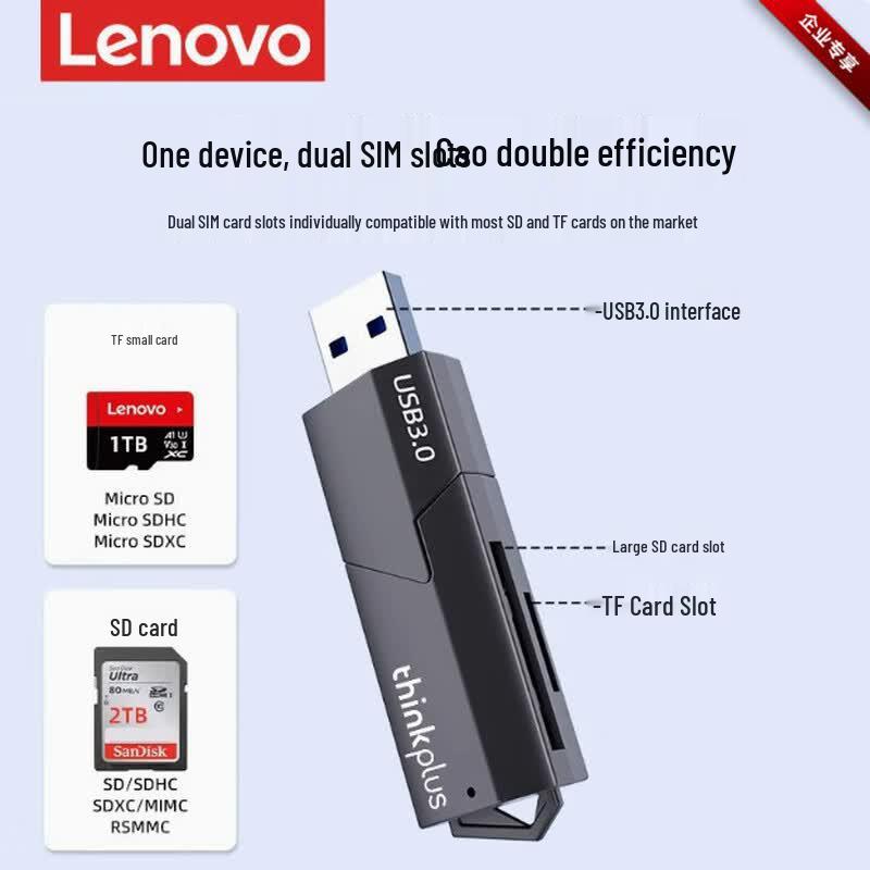 Lenovo D204 USB 3.0 Multi-Card Reader