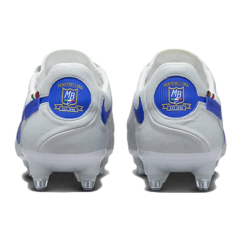 Nouveaux Nike Tiempo Legend 9 Elite Mi SG Pro Traction Anti-Boue Cuir Montebelluna Blanc Bleu Jeu DQ7794-140