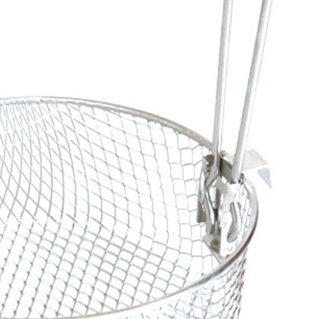 Cestello per Frittura da 2L in Acciaio Inossidabile a Filo Tondo con Manico Antiscivolo Multiuso per Uso Commerciale Cucina di Casa