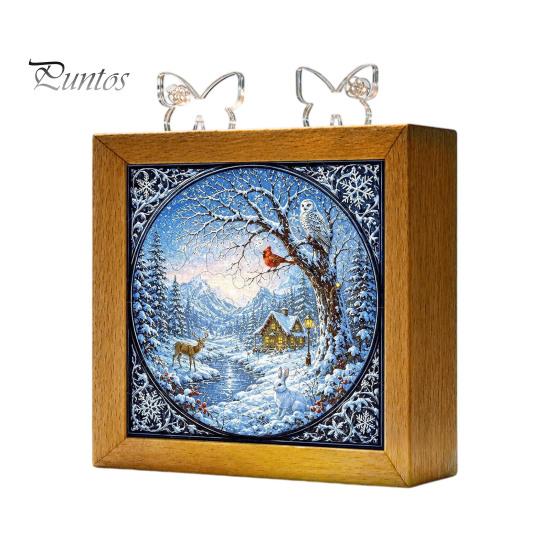 Functional Glowing Home Decor Acrylic Puzzle LED Night Light, 2-In-1 USB Royal Iris Bloom Jigsaw Lamp, DIY Floral Kit Creative Desktop Ambient