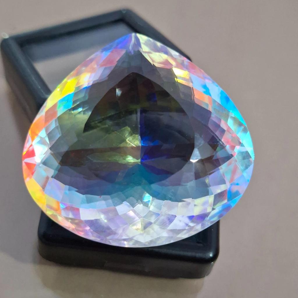 Fabulous Mystic Topaz Multicolour Pear Cut 105-107 Ct Certified Loose Gemstone