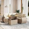 VidaXL Garden Lounge Set with Cushions 6 Pcs, Patio Sofas, Patio Furniture Set, Outdoor Furniture, Beige 3272192