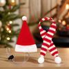 Chicken Outfits Christmas Santa Themed Christmas Pet Chicken Hat Scarf Set with Adjustable Chin Strap for Hen Hamster Rabbit