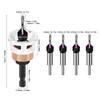 Countersink Drill Bit Set 4 Flute Aluminium Alloy Adjustable Depth Countersink Wood Drill Bit Set Countersink Wood Drill Bit Set