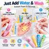 Smizzy Flower Design cute Tube Shape Bottle Disposable Mini Scented Travel Soap sheets | Bath Flakes Paper Soap Clean Soft Bath For School Kids and