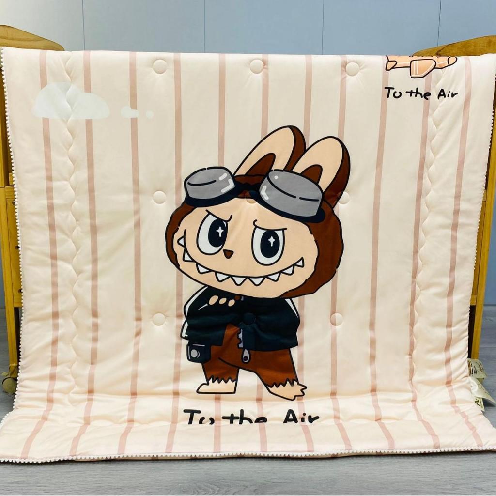 Cartoon Cute Autumn and Winter Baby Warm Nap Quilt, Kindergarten Feather Silk Cotton